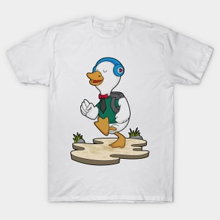 Duck as Hiker with Backpack T-Shirt